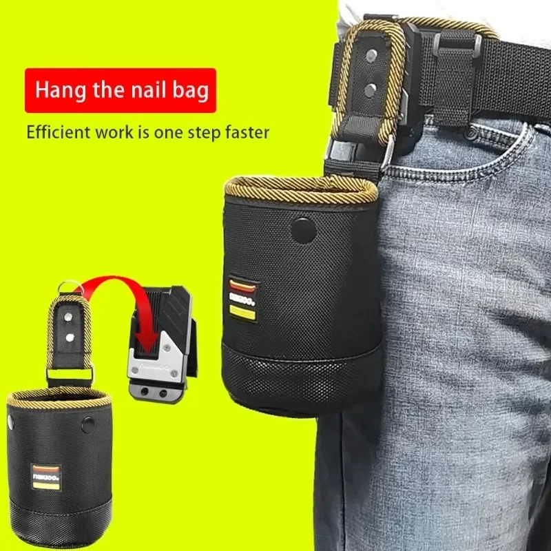 New Tool Pouch Waist Bag Adjustable Multi-function Belt Pocket Screw Accessories Storage Suitable for Electrician Waist Tool Bag 2