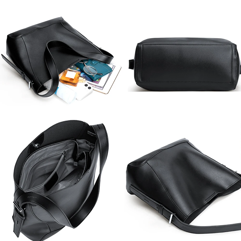 Women Shoulder Bag with Zipper and Magnetic Snap PU Leather Handbag Adjustable Strap Crossbody Bag Hobo Bag for Commuting Travel