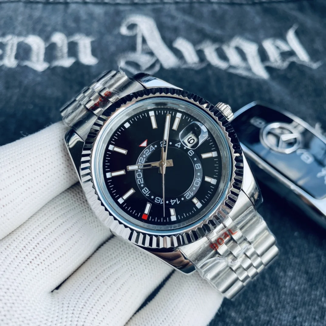

Original luxury mechanical AAA men's watch 904L high quality waterproof luminous date dial sapphire steel band folding clasp