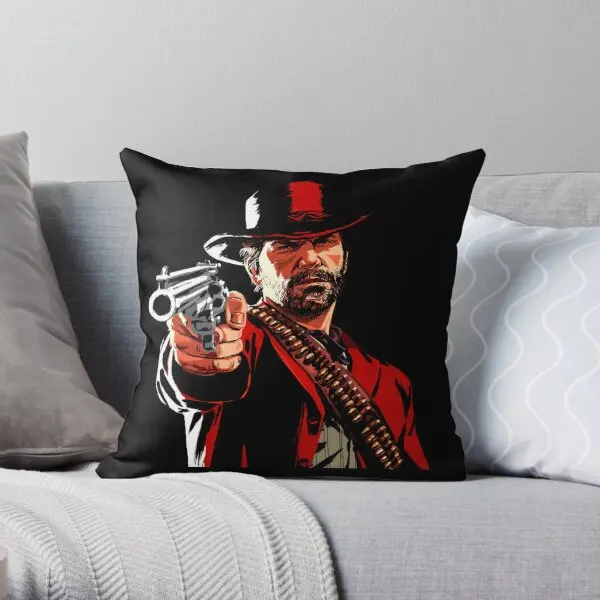 

Arthur Morgan Printing Throw Pillow Cover Bed Throw Comfort Cushion Waist Decor Square Office Car Pillows not include One Side