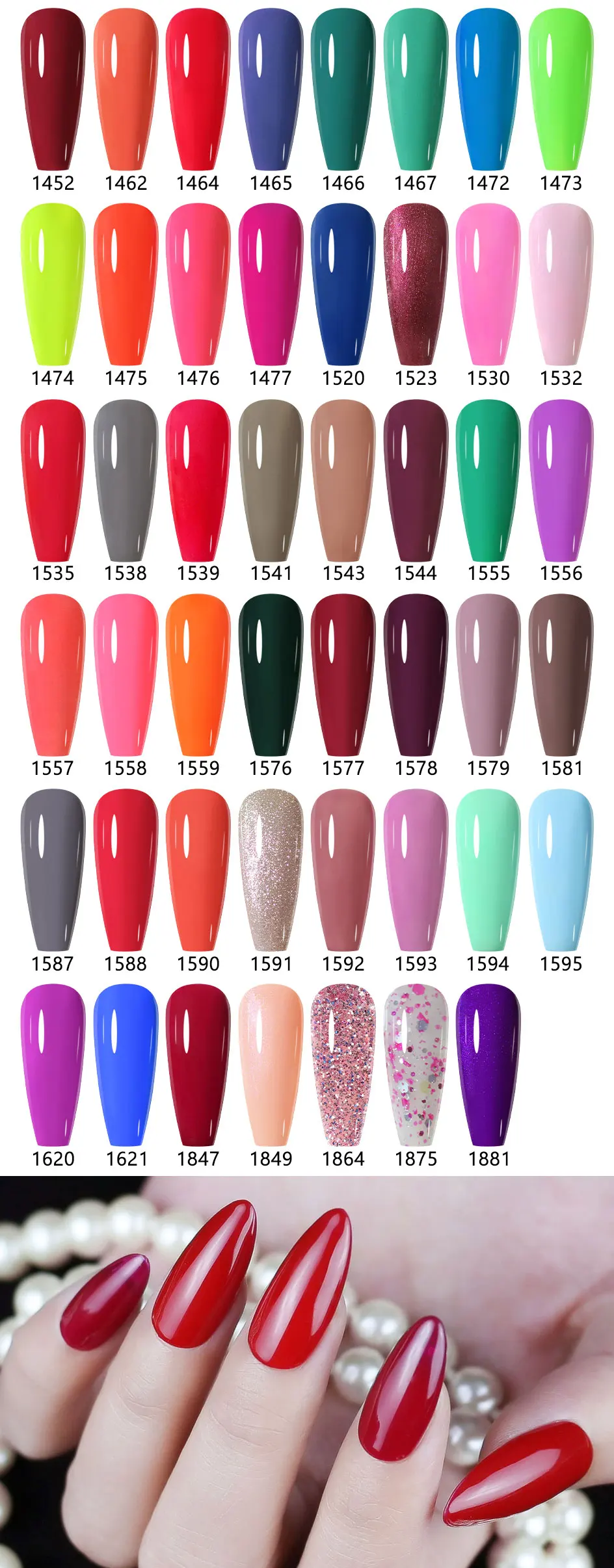 Description Picture 6 of itemNAILCO 283 Colors All Gel Nail Polish Top Base Vernis Semi Permanent UV Gel Varnish For Nails Art Gel Varnish Hybrid Manicure