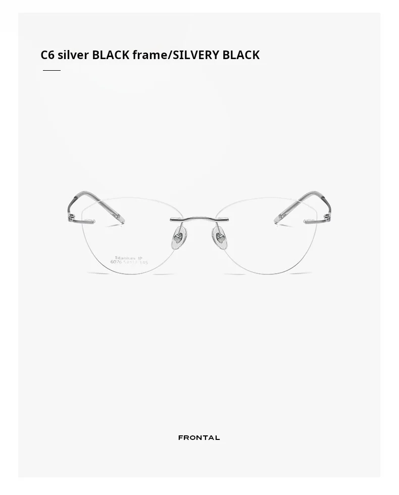 Yimaruili Women's Rimless Oval Cat Eye Eyeglasses Image 6