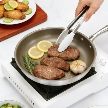 Titanium Pan with Lid Non-Stick Cooking Accessories Household Egg Pans for Home Cooks Beginners Busy Families Meal Prep 1