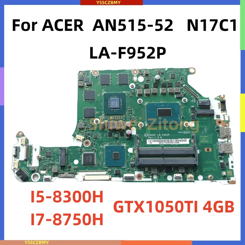 DH5VF LA-F952P For ACER AN515-52 AN515 N17C1 Laptop Motherboard