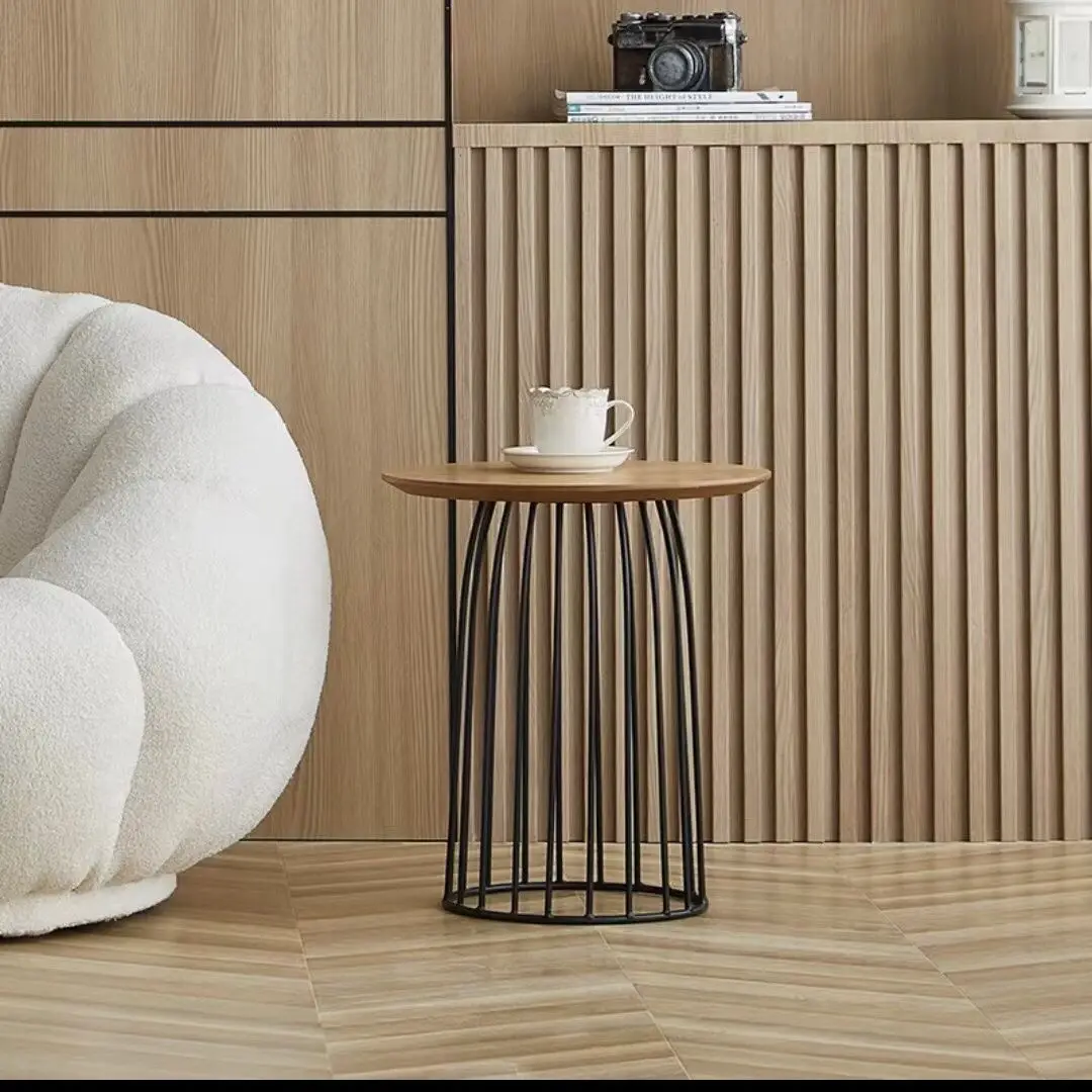 작은 북유럽 원형 원목 찻상 커피 테이블, 거실 침실 침대 옆 메사 럭셔리 모던 심플 가구 소파 테이블 