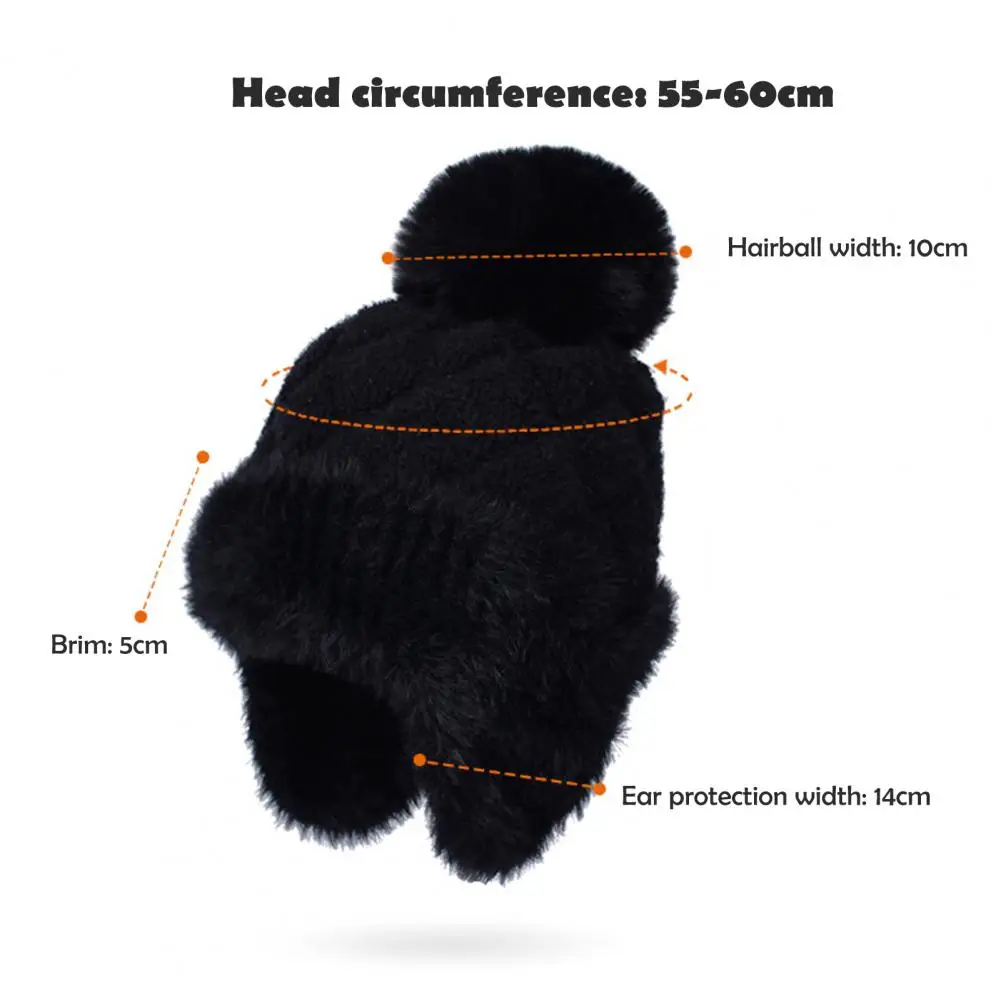 Winter Hat Keep Warm Women Winter Earflap Beanies Caps Aviator Warm Ear Protection Beanies For Women Bomber Hat Outdoor Headwear