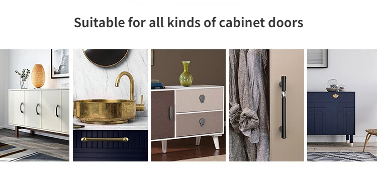 Liga de zinco curvo Wardrobe Handle, maçaneta