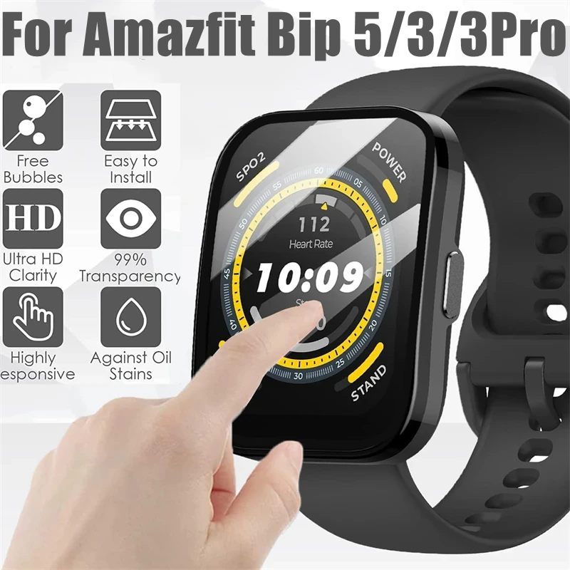 

Screen Protector For Amazfit Bip 3 Pro 5 Bip3 Bip5 Smartwatch HD Clear Soft Film For Amazfit Bip 3Pro Protective Film Not Glass