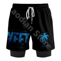 Jey Uso Yeet Fake Two Shorts Casual Sweatpants Hip Hop Style Basketball Pants Fashion Sports Short Pants Harajuku Half Pants 2
