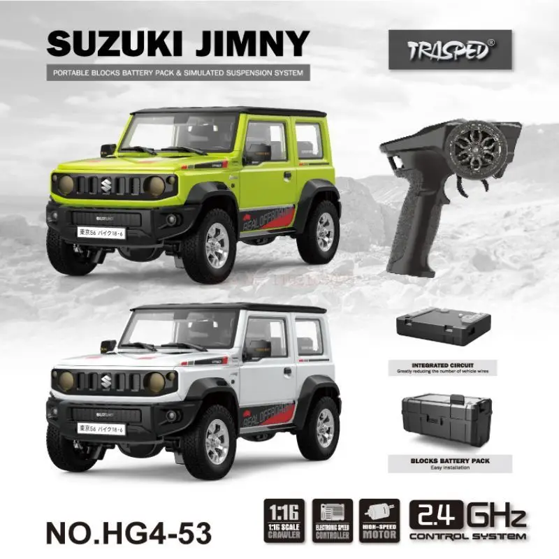 1:16 Suzuki Jimny Hg453 Simulation Model Lights Horn Smoke Rc Car Full Scale Off-Road Climbing Rc Car No.hg4-53