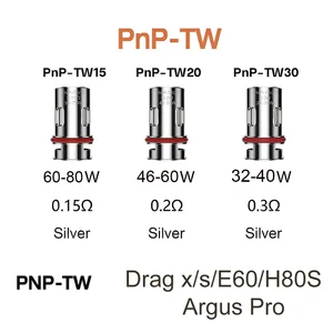 OEM PnP катушка TW15 TW20 TW30 0, 15 Ом сетка TW катушки для Drag S X Argus Pro Drag E60 H80S PNP Vinci Pods Kit