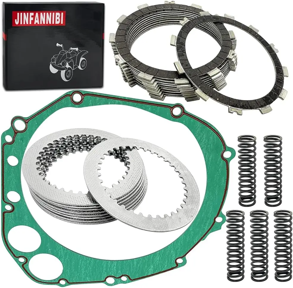 For Suzuki GSXR1000 2001 2002  2003 2004 Clutch Friction Plates Kit & Springs Cover Gasket 2x for seat alhambra 7m ibiza mk1 021a cordoba mk2 6k 1984 1999 2002 toledo 1l inca 9k rubber brake clutch foot pedal pad cover