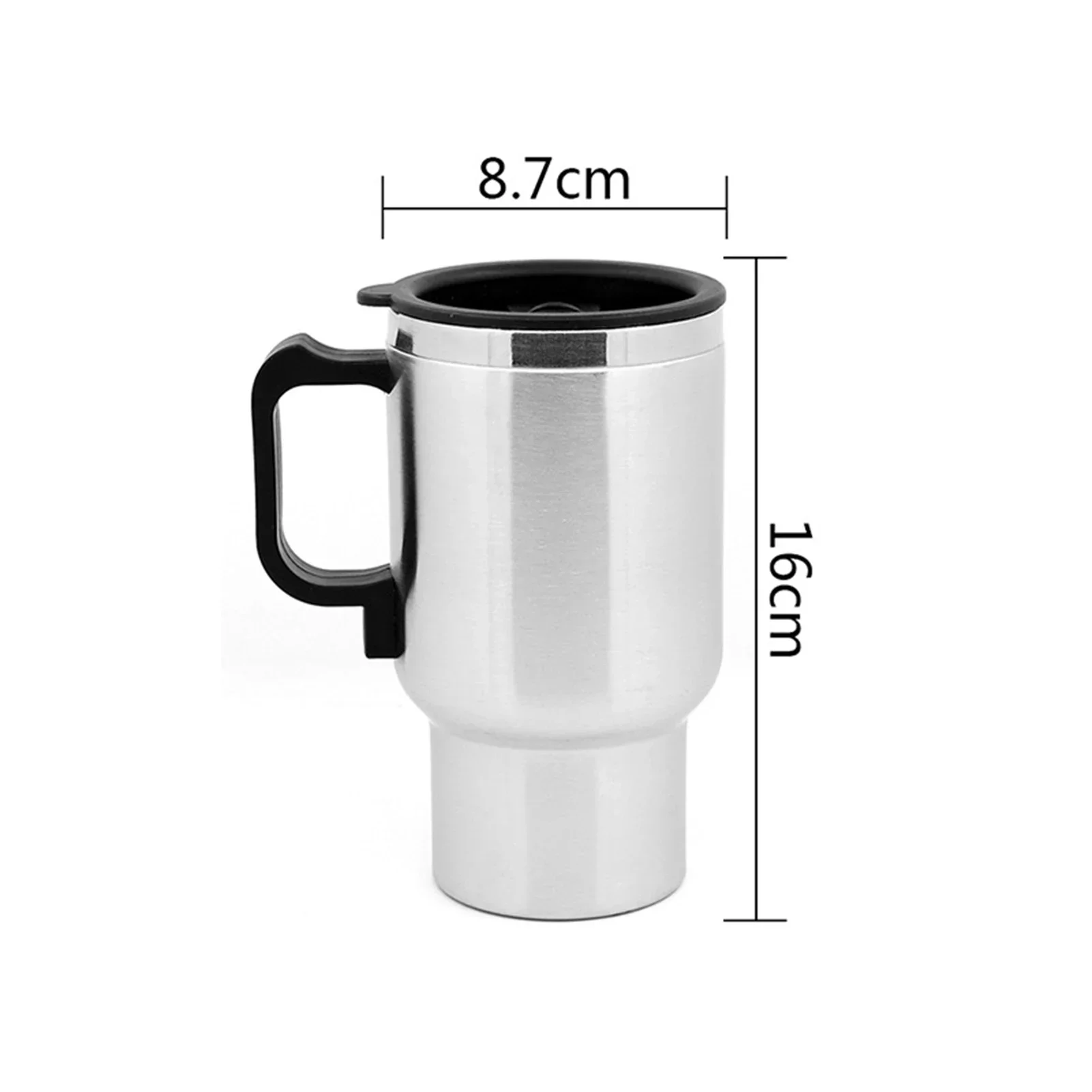Quick-Heat Car Heater Mug Insulated Double-Wall Stainless Steel Large Capacity Beverage Warmer