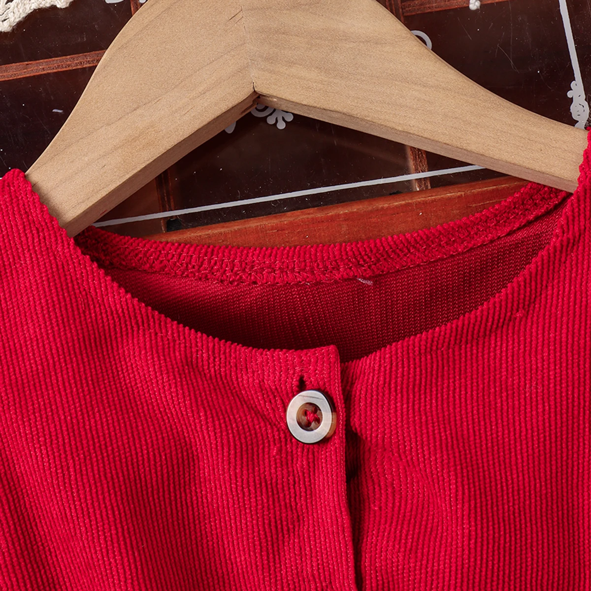 2 قطعة جديد الخريف والشتاء فتاة طفلة 4-7 سنة حلوة ومريحة فستان بأكمام طويلة + قبعة