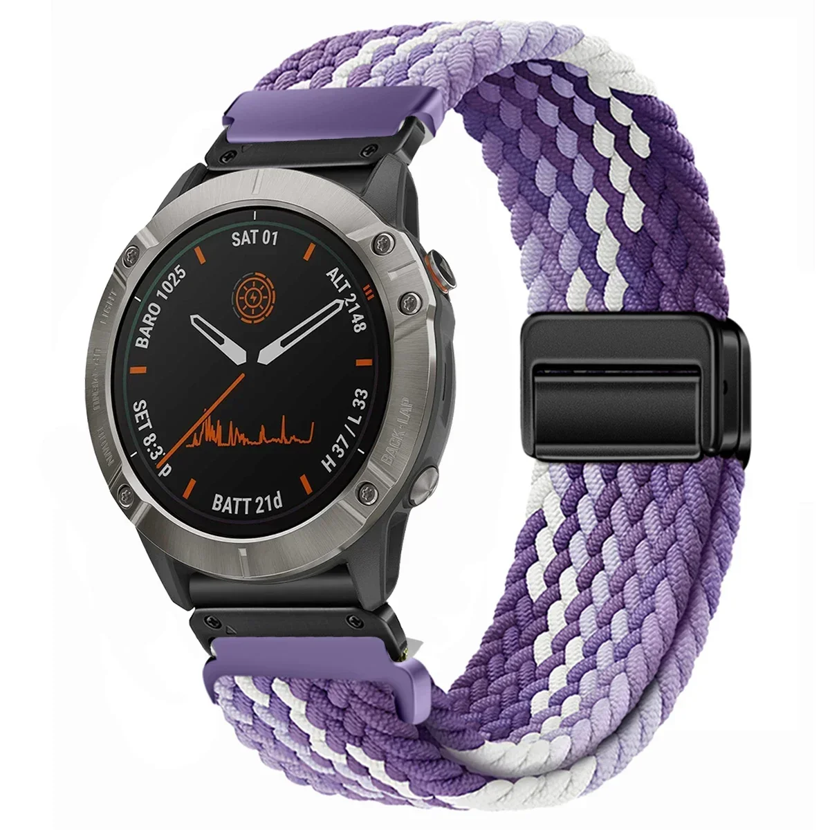 Enhanced Nylon QuickFit Smartwatch Strap - Universal 22/26mm Wristband