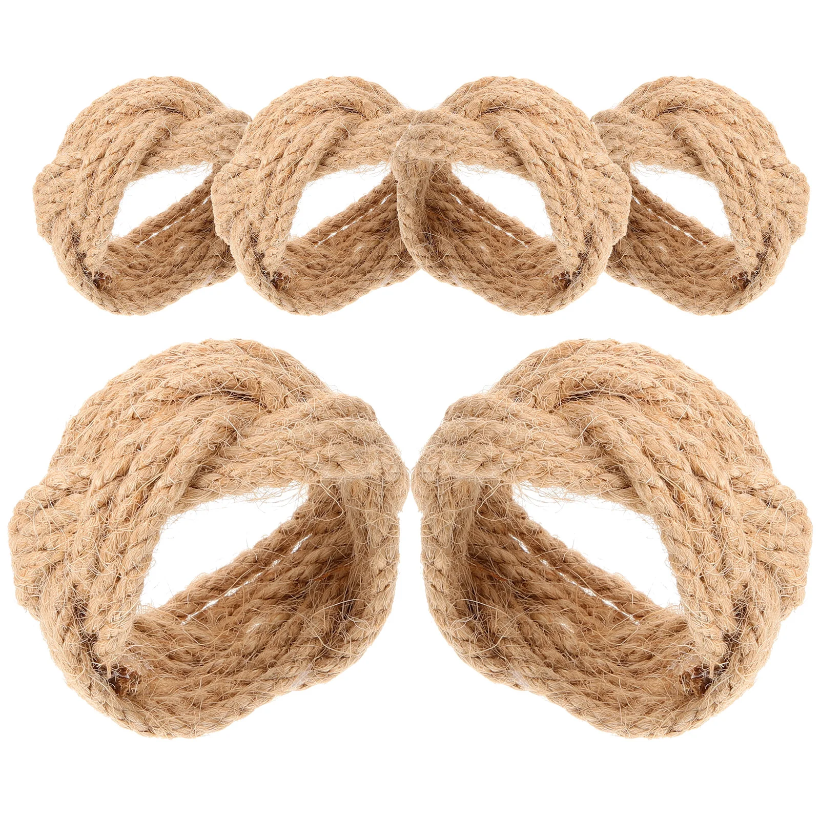 

6 Pcs Dining Table Decor Party Serviette Ring Napkin Holder Clasp Rope Rings Small Decorations