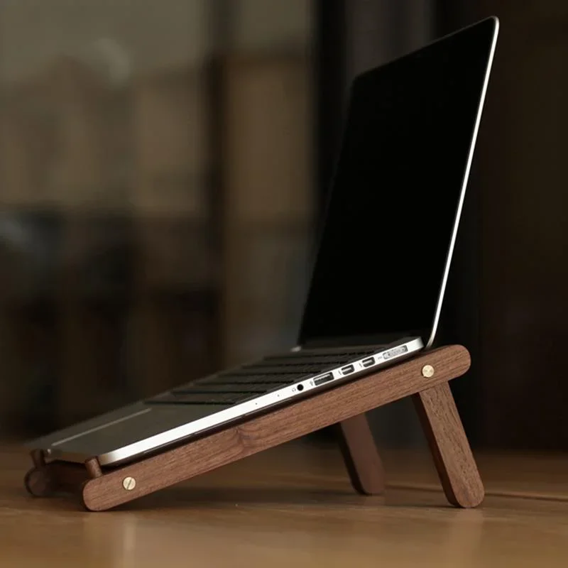 

Настольная подставка для ноутбука из массива дерева, практичная универсальная подставка для монитора с отведением тепла, разборка