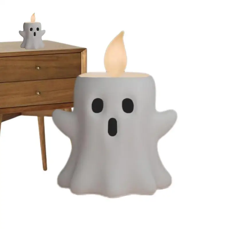 

Беспламенные Свечи на Хэллоуин, миниатюрные свечи-призраки, искусственная смола, беспламенные Свечи, декоративные миниатюрные настольные украшения