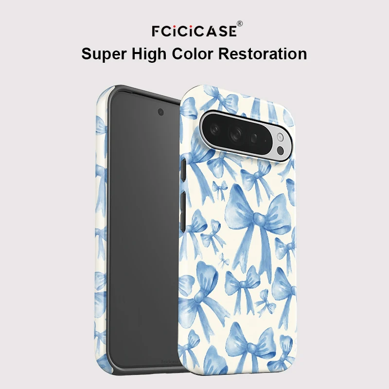 Purple Bow Knots Pattern Acrylic Shockproof Matte Phone Case