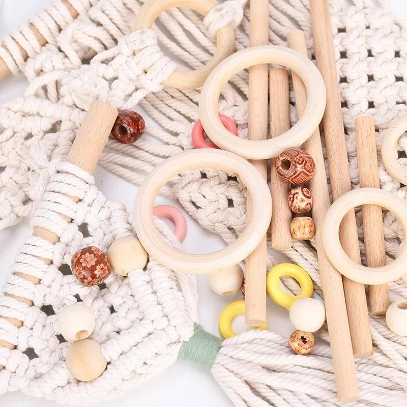 Pack De 7 Sonajeros De Madera Sin Pintar – Kit DIY Para Manualidades Infantiles Y Actividades Educativas