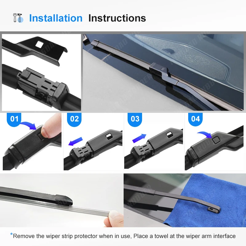 Car Front Windscreen Windshield Wiper Blades For Ford Focus MK2 04-On - View #3