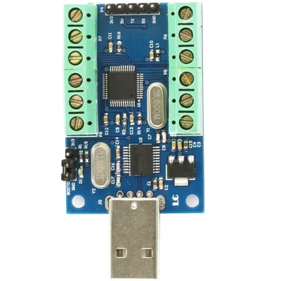 

USB Interface 10 Channel 12-Bit ADC Data Acquisition STM32 UART Communication Module
