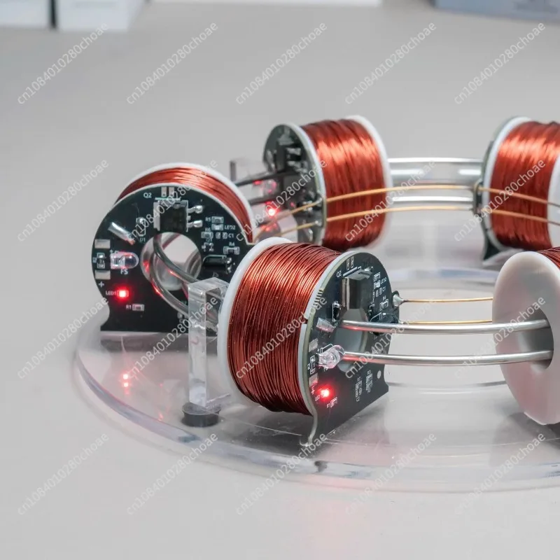 Electromagnetic Coil Accelerator - 6 Coil Perpetual Motion Model, Magnetic Desk