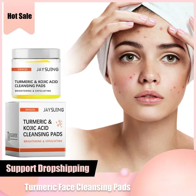 강황의 힘으로 피부를 밝히고 정화하세요: Jaysuing 심황 얼굴 클렌징 패드