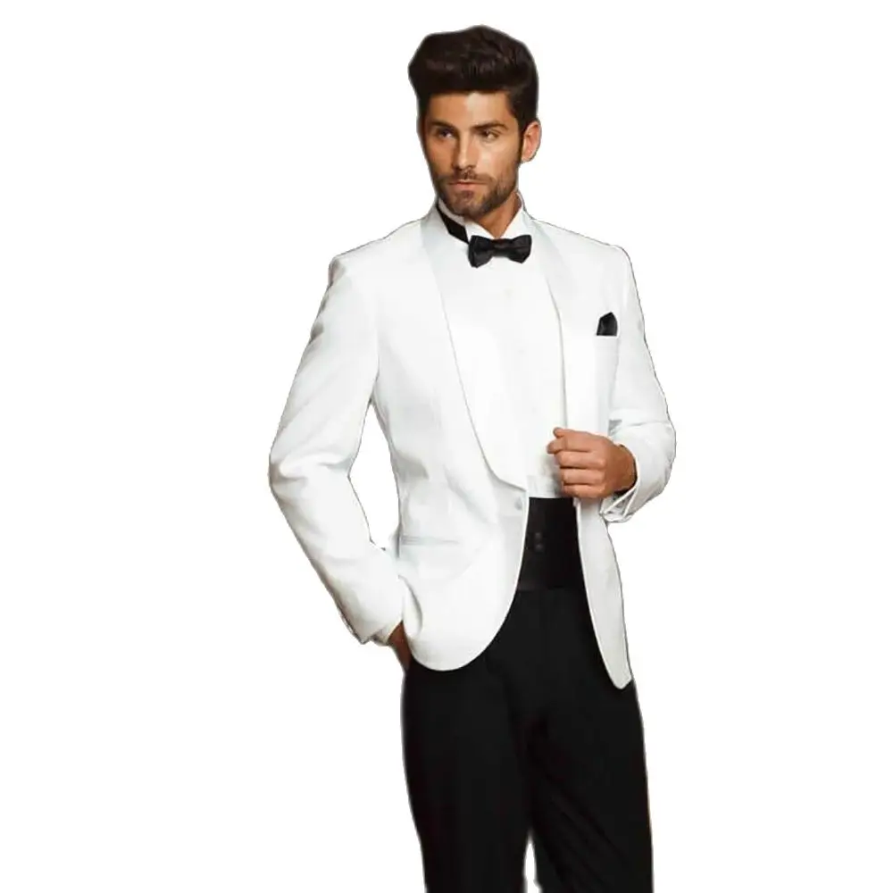 Single Breasted Men Suit Two Pieces(Jacket + Pants) Lapel Outfits Chic Casual Party Prom Wedding Set