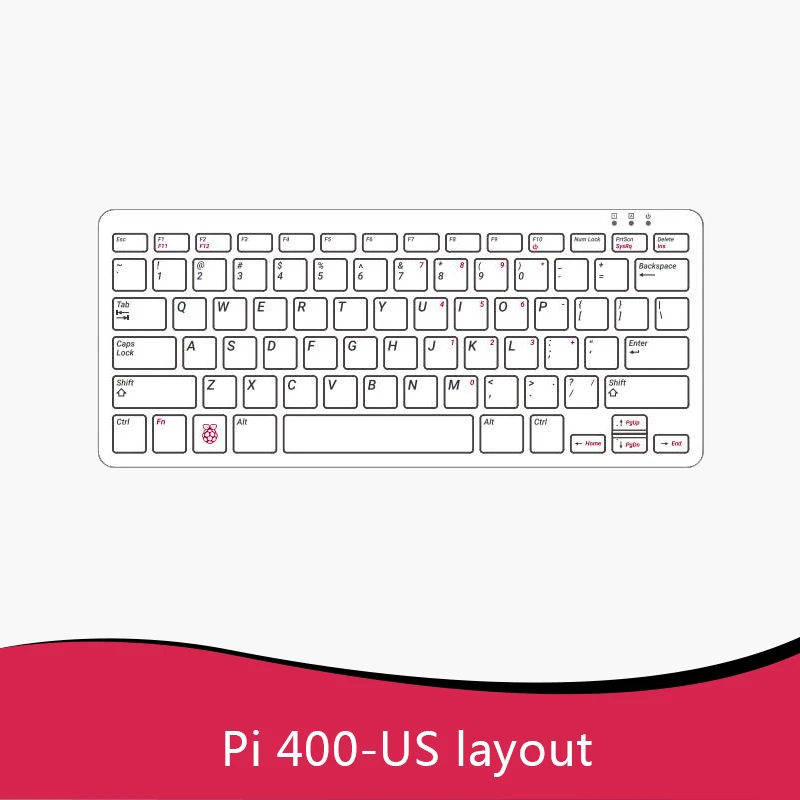 מחשב אישי Raspberry Pi 400, מעבד רב-ליבות 64 ביט 4GB RAM, יציאת תצוגה כפולה WiFi עבור 4K