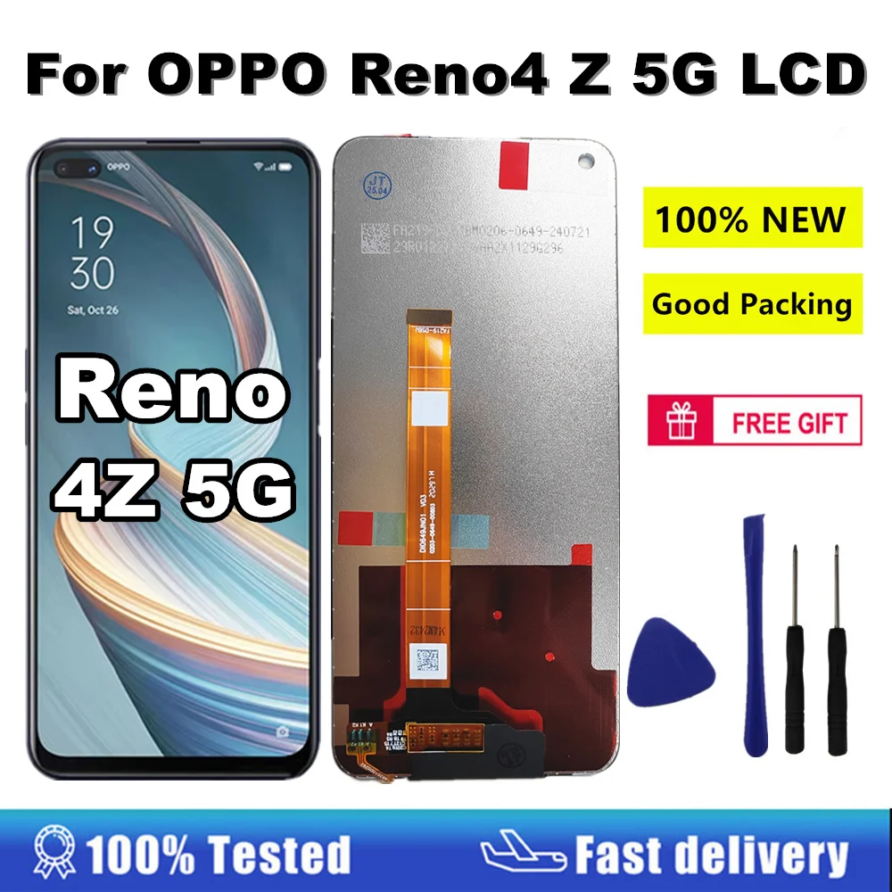 Schermo LCD Per Oppo Reno4 Z 5G – Display 6.57 Pollici Con Kit Riparazione, Sostituzione Completa
