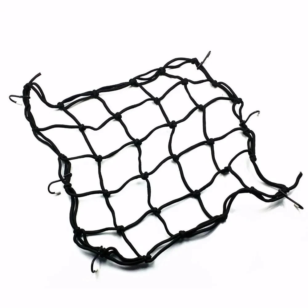 Black Motorcycle 6 Hook Bungee Cargo Luggage Net For Harley Honda Yamaha Kawasaki Dual Sport bike Cruiser Bobber Chopper Touring