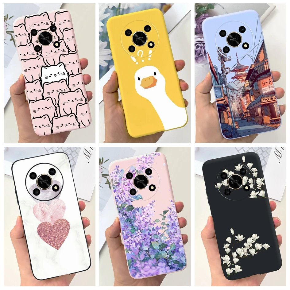Popular Flower Love Heart Soft TPU Back Protective Case