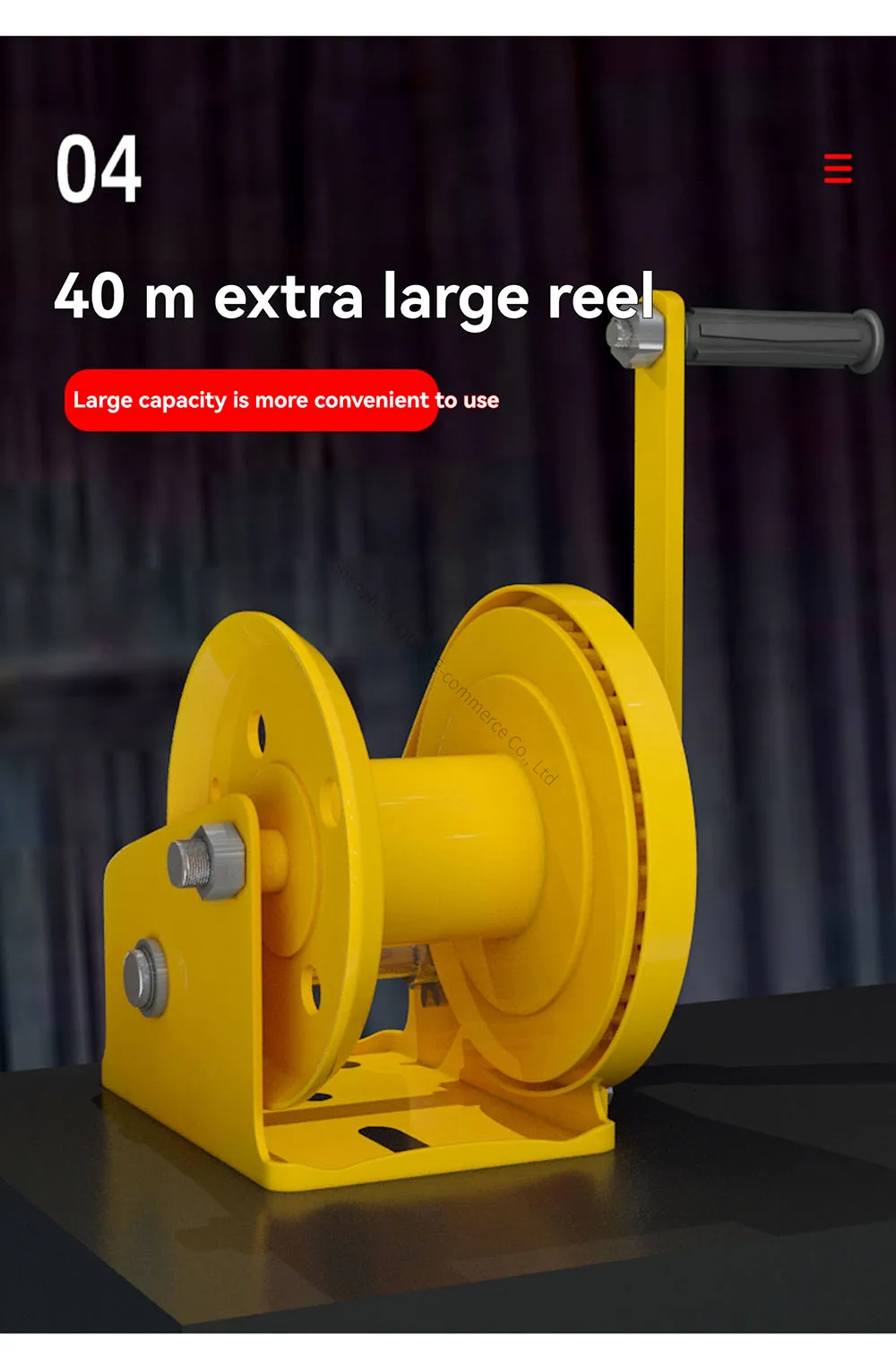 1800LB Portable Traction Hoist, Lifting Crane Hand Cranked Winch, Bidirectional