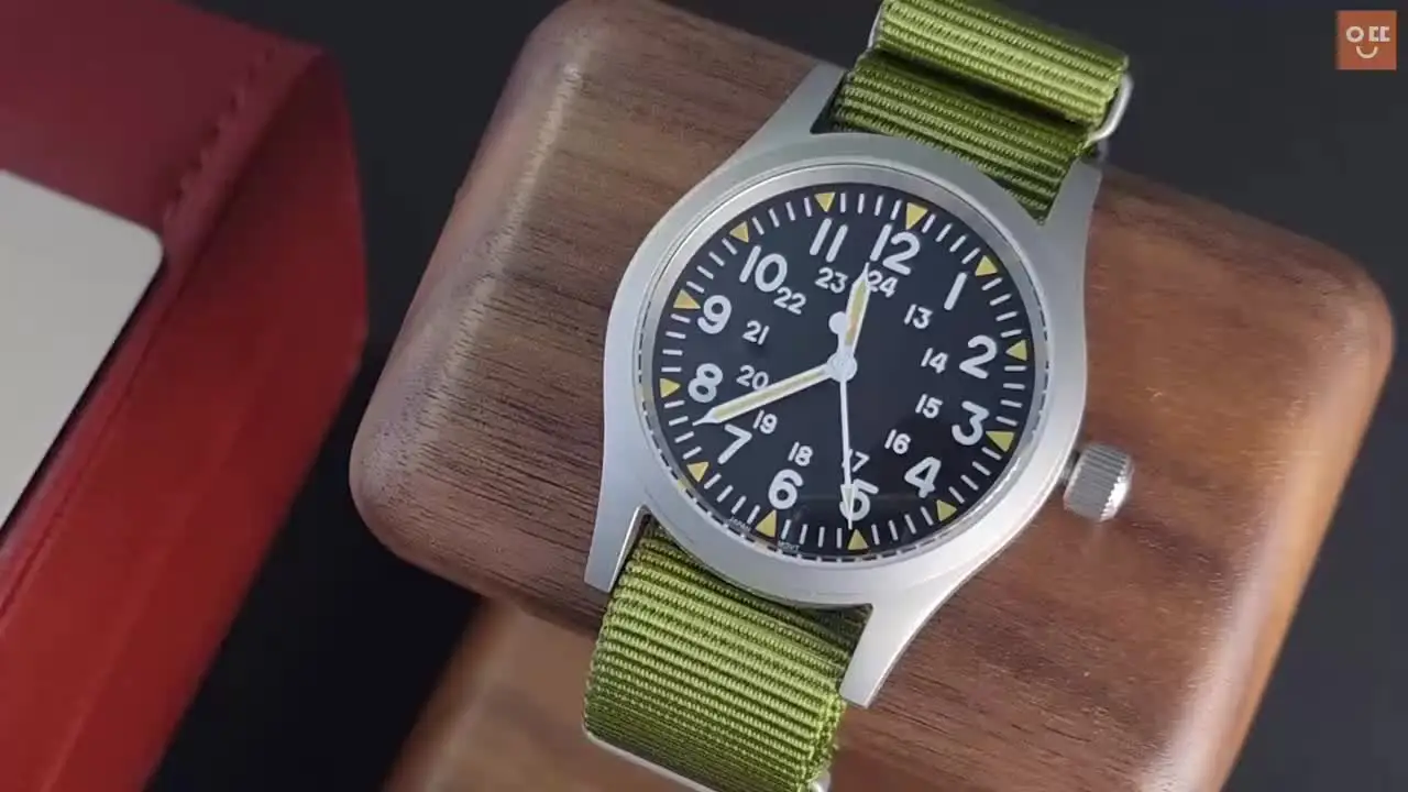 Militado ML05 38mm Military Field Watch VH31 Sweep Quartz Movement