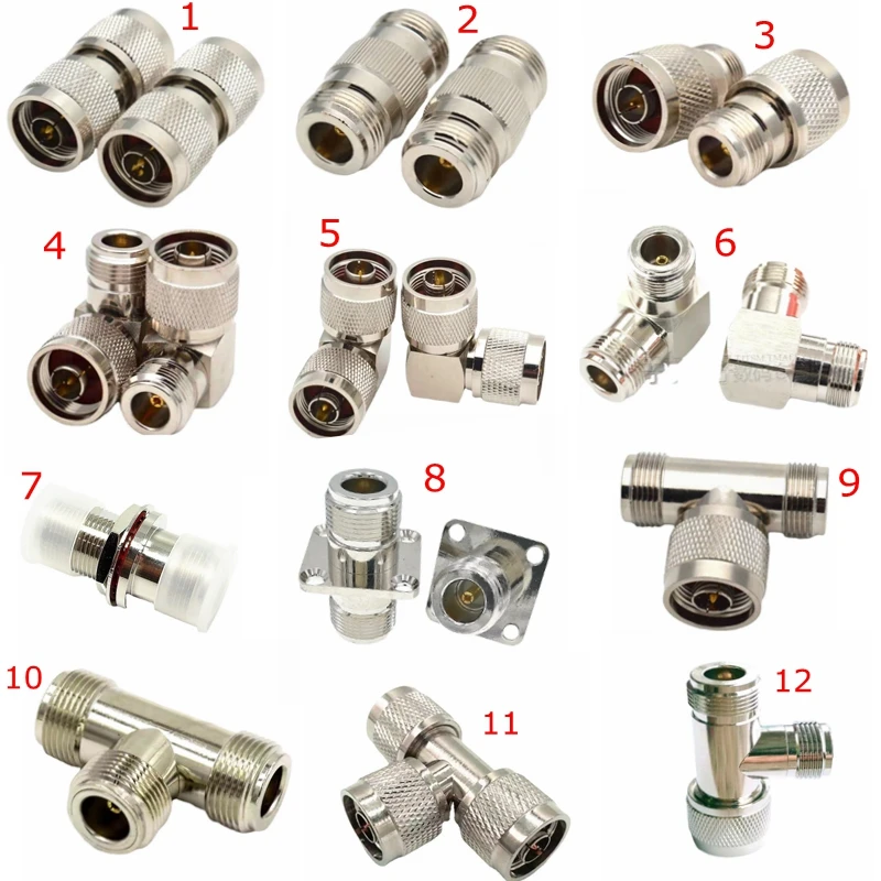 tipo n Conector L16 n Fêmea Macho 90 Graus Ângulo Direito Flange Buraco com O-anel t tipo 3way Divisor Anteparo rf Bronze Cobre