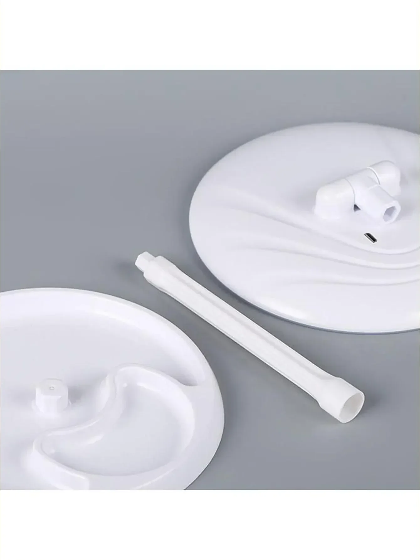 조명이 있는 메이크업 거울, USB 충전식 화이트 핑크 LED 일광 화장 거울, 3 가지 조명 모드, 분리형 보관대 거울