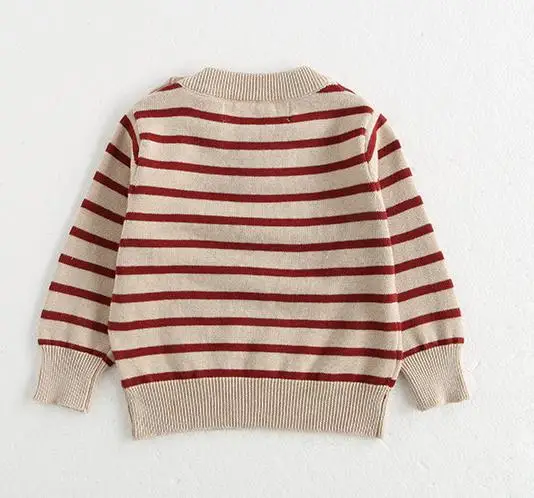 2025 Autumn Winter Baby Sweaters Toddler Girls Stripe Bottoming Clothes Infant Boys Knit Cotton Shirt 0-3years Newborns Kids Top