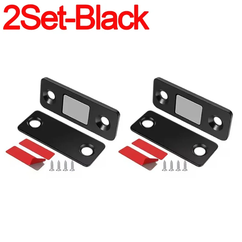 Invisible Magnetic Cabinet Catch and Door Latch Set with Adhesive for Furniture, Drawers, and Windows
