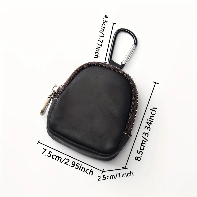Genuine Leather Coin Purse for Coins Earphones Accessories