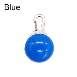 Illuminated Pet Safety Collar with Glowing Pendant and Bright Necklace Accessory (Bkue)