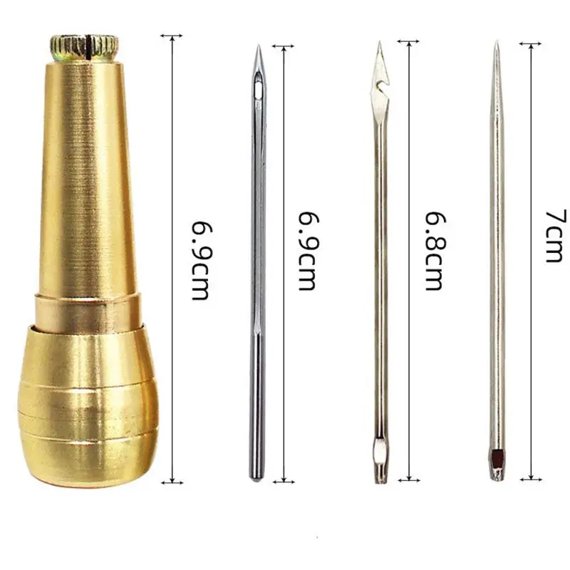 DIY Leather Sewing Awl Tool Kit with Nylon Thread 2