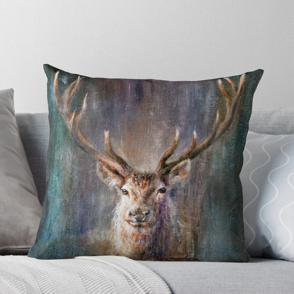 

Highland Hues Stag Throw Pillow christmas pillow case Pillowcase Cushion