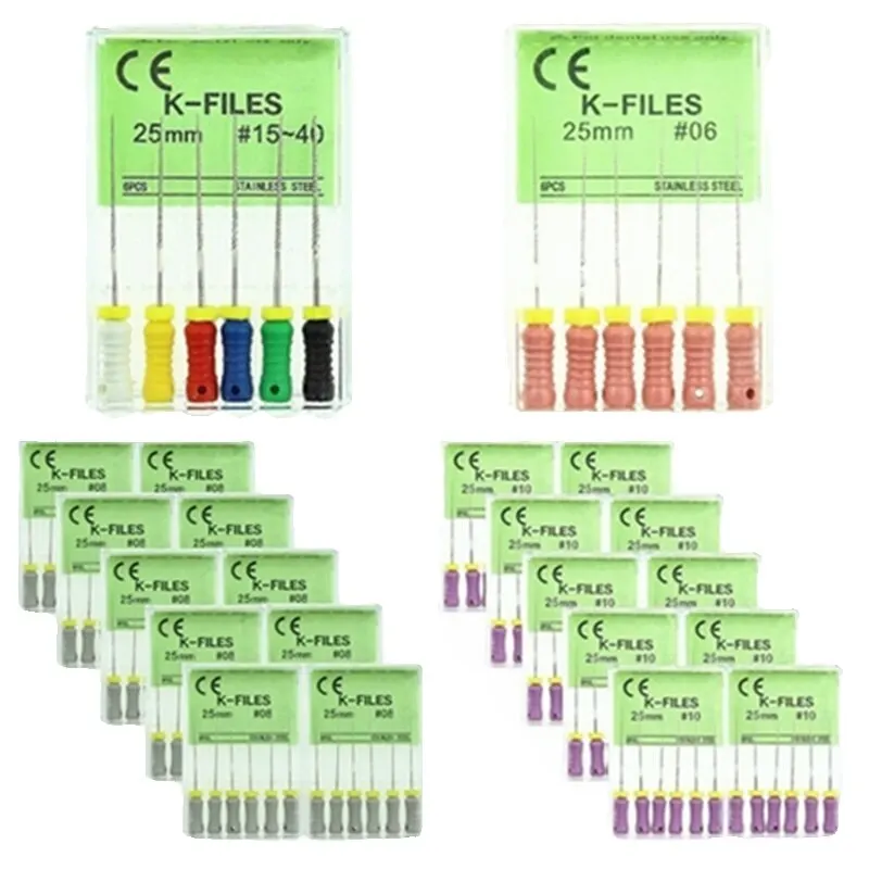 10packs Dental KFiles Endodontic Root Canal KFile (Hand Use) 21/25/31mm stainless steel endo