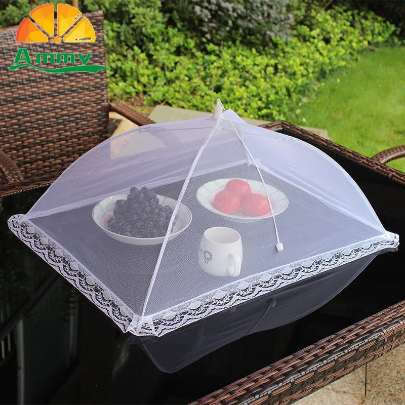 Kitchen Gadgets Food Mesh Cover Folding Food Cover Tent Dome Net Umbrella Picnic Kitchen Mesh Anti Fly Mosquito Umbrella