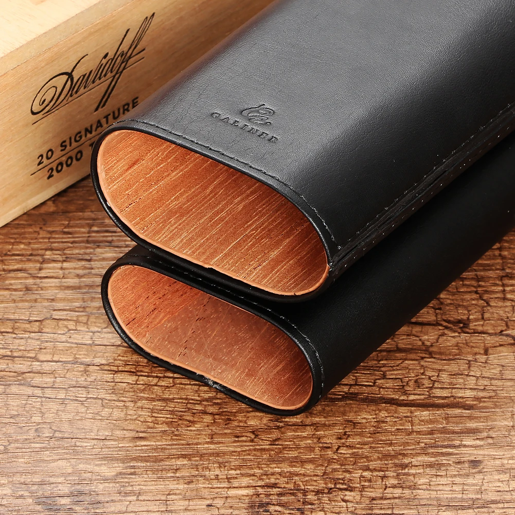 Leather Cigar Case 5 Finger Cigars Box Clutch Organizer with Cigar Cutter  Slot Lighter Slot - Everweek