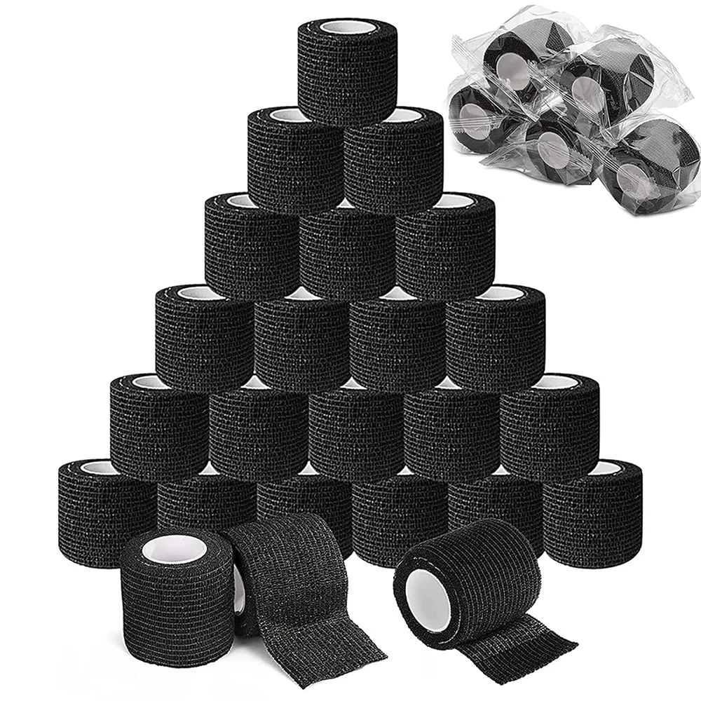 

Black Tattoo Grip Bandage Cover Wraps Tapes Nonwoven Waterproof Self Adhesive Finger Wrist Protection Rolls Tattoo Accessories