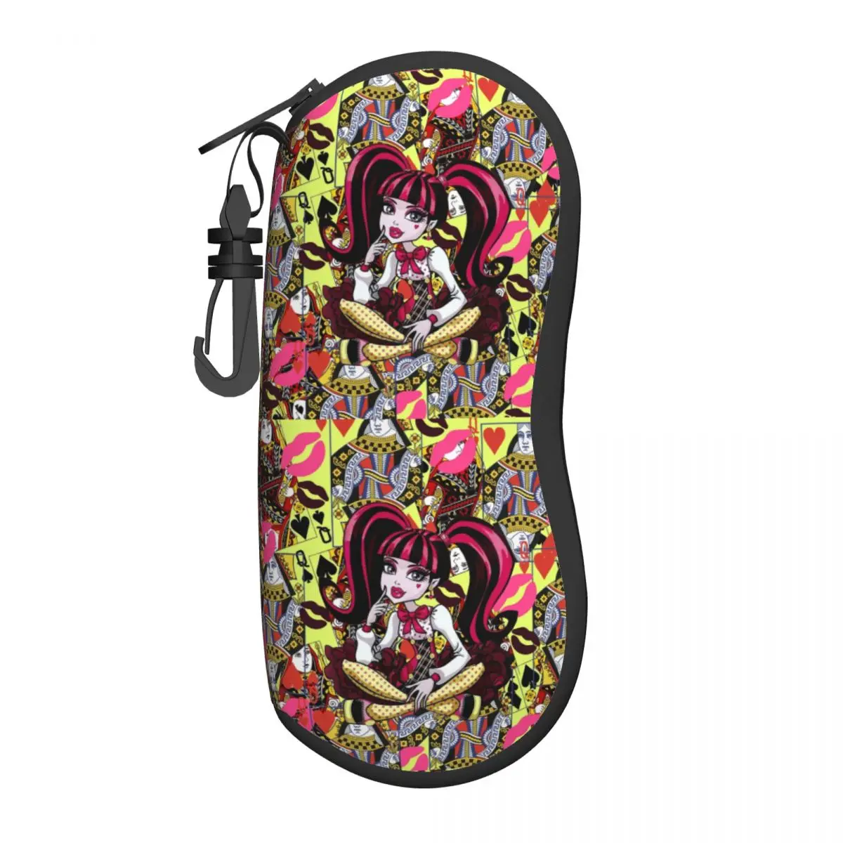 Kawaii Monster High Glasses Case Uomo Donna Travel Draculaura Cartoon Glasses Storage Box Gift Eyeglasses Box