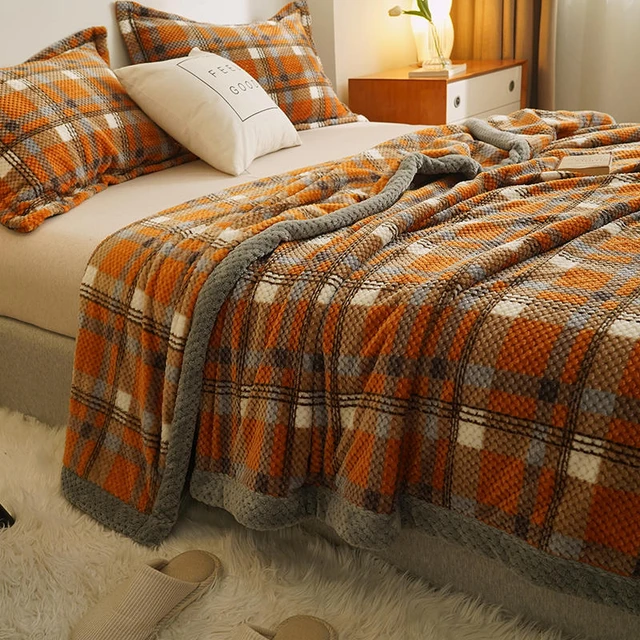 Warm Winter Blankets Queen Size | Warm Winter Blankets King Size - Super  Thick Plaid - Aliexpress