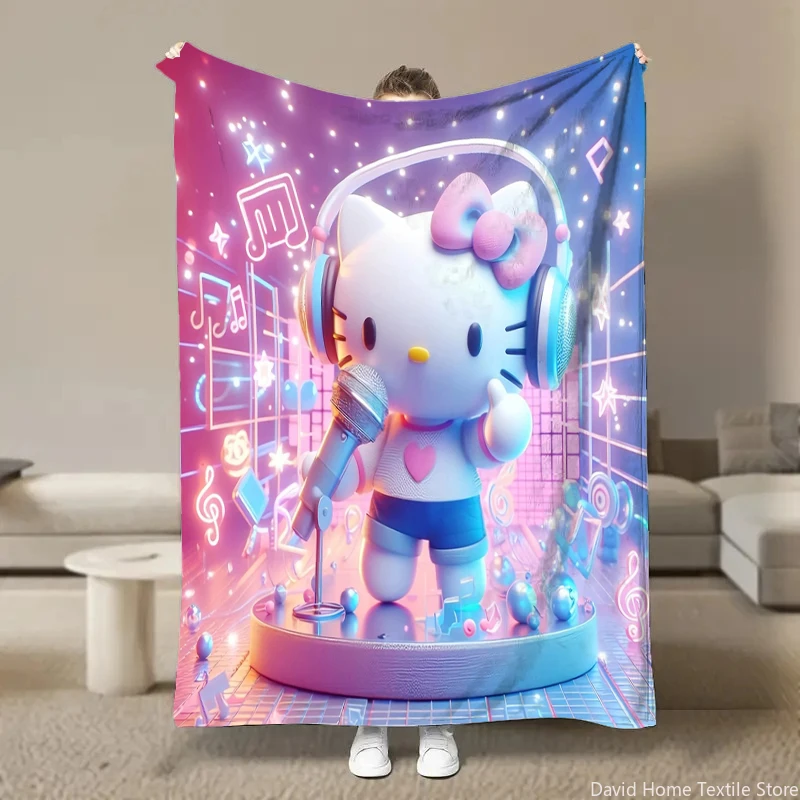 10 Styles Sanrio Hello Kitty Throw Flannel Fluffy Blanket Soft Quilt Thicken Plush Blanket Cartoon Sofa Blanket Child Adult Gift 5